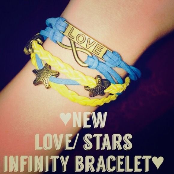 Love Infinity Star Braided Bracelet with Adjustable clasp. - Picture 2 of 4